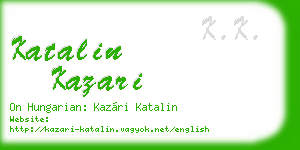 katalin kazari business card