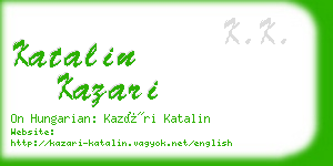katalin kazari business card